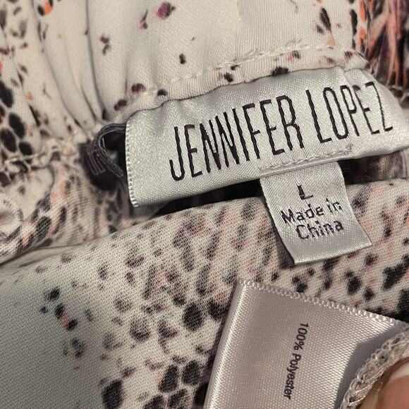 Jennifer Lopez animal floral print jogger pants large P 7073 - Picture 8 of 13